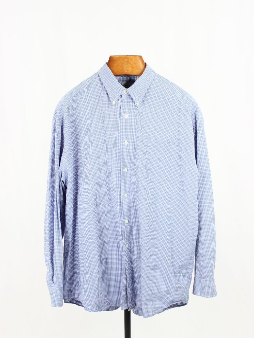 Vintage 00's GAP Blue Check 100% Cotton Poplin Button Down Oxford Shirt, Size XL